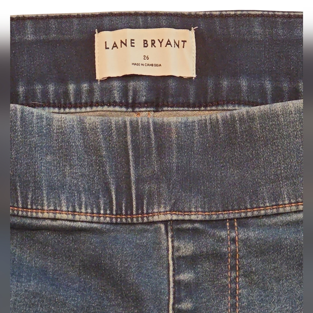 Lane Bryant High Rise Medium Wash Pull On Jeggings Size 26 - Picture 5 of 6